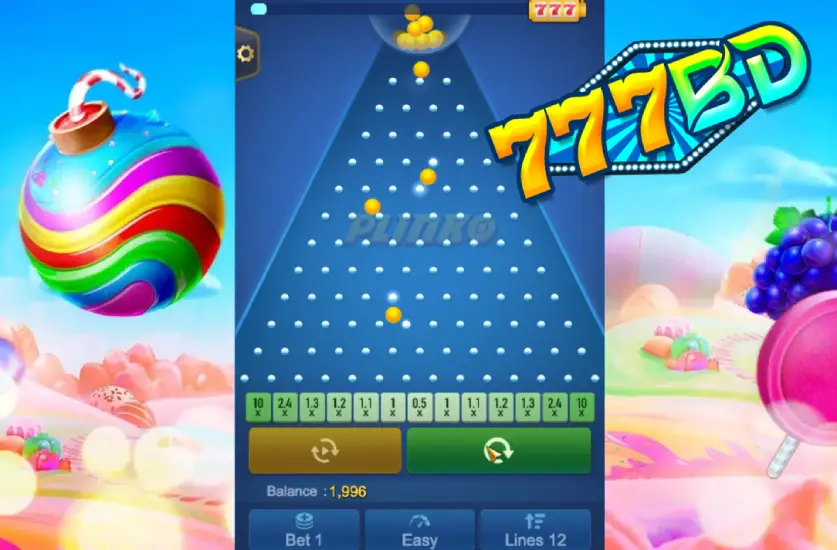 Plinko ball game for money at casino 777BD